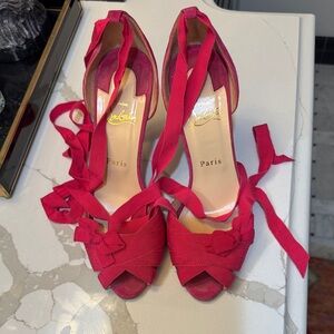 Christian Louboutin Christeriva Grosgrain Ribbon Heels